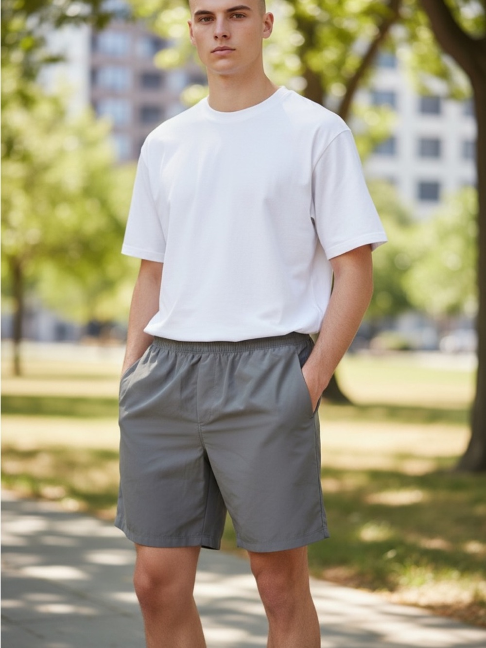Men's THE  Elastic-Waist Green Shorts Small